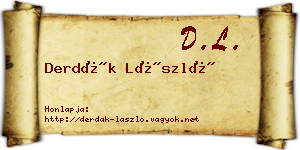 Derdák László névjegykártya